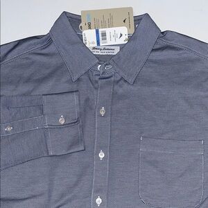 Tommy Bahama Button Shirt Mens XL Island Zone LS Stretch Blue Camp $128